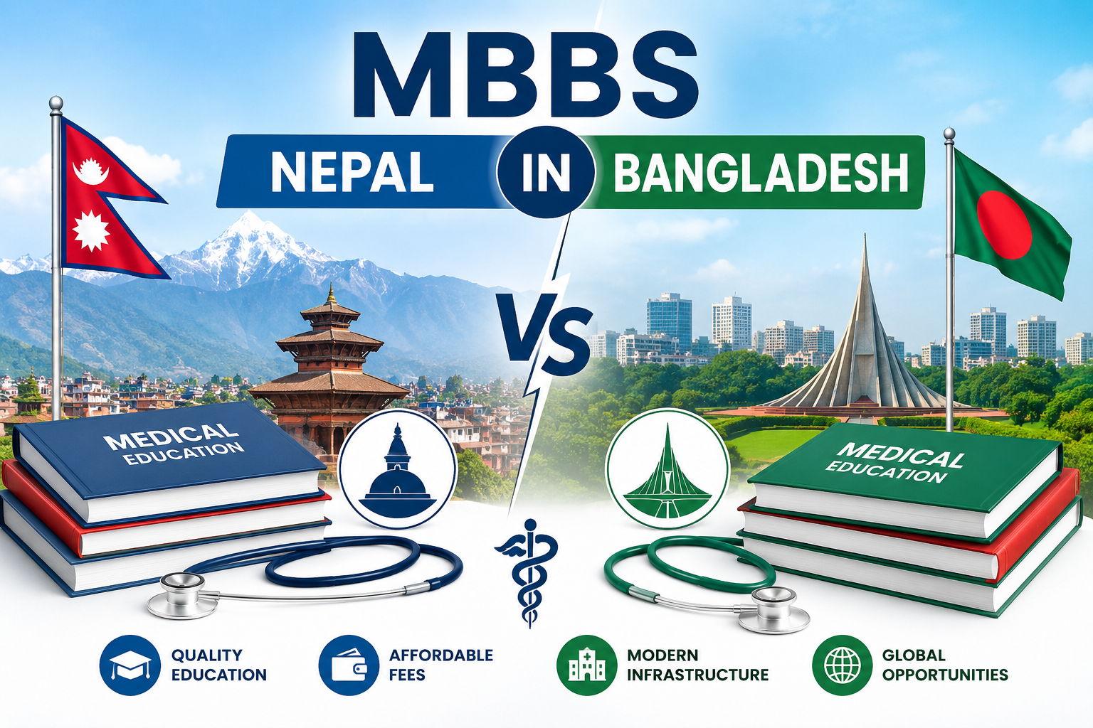 MBBS in Nepal vs Bangladesh: Complete Comparison for Indian Students